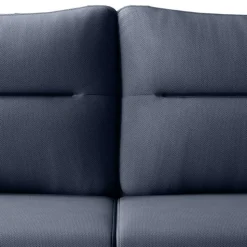 Dreisitzer Wohnzimmersofa in Blaugrau Velours - Chiyom