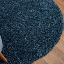 Dunkelblauer Teppich mit 150 cm Durchmesser - Asnes