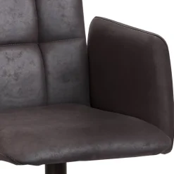 Dunkelbrauner Tischsessel aus Microfaser - Domiano