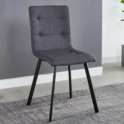 Dunkelgraue Essstühle in Modern - Nicoleta (2er Set)