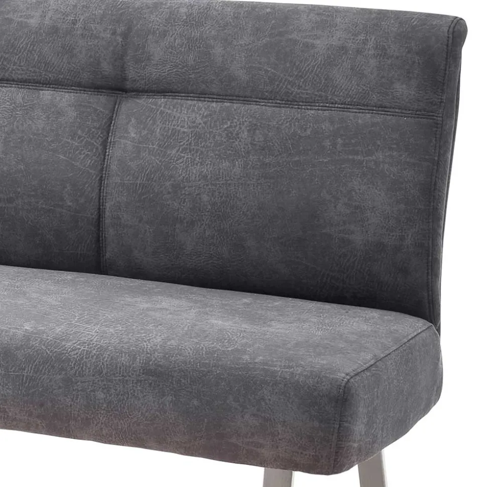 Dunkelgraue Esszimmer Bank mit Microfaser - Edwin