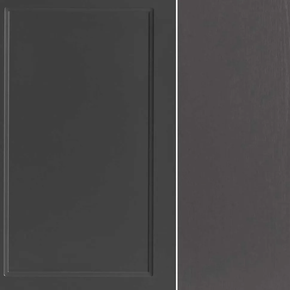 Dunkelgraue Waschkonsole mit Einlassbecken - Novelya