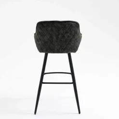 Dunkelgrauer Barstuhl mit 74 cm Sitzhöhe - Complice (2er Set)