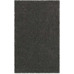 Dunkelgrauer Teppich mit Hochflor - Rosarios