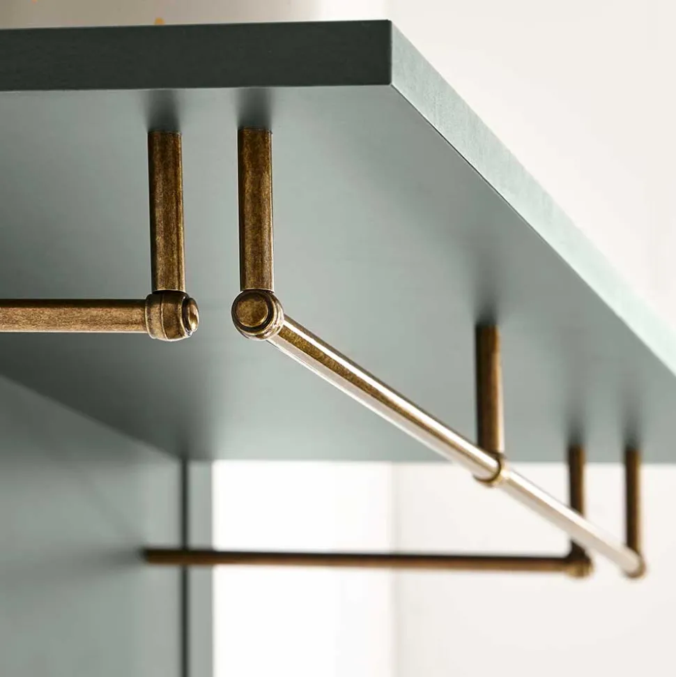 Dunkelgrüne Flurmöbel Kombination - Niestov (vierteilig)