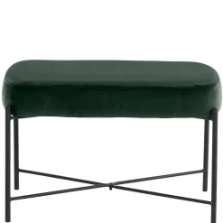 Dunkelgrüne Polsterbank aus Samt - Wengton