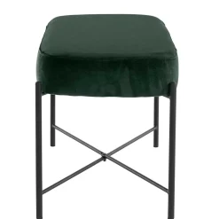 Dunkelgrüne Polsterbank aus Samt - Wengton