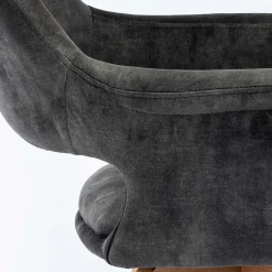 Dunkelgrüner Tischsessel aus Samt - Gregg (2er Set)