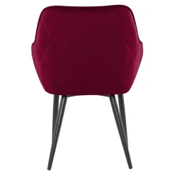 Dunkelroter Tischsessel aus Samt - Laydia