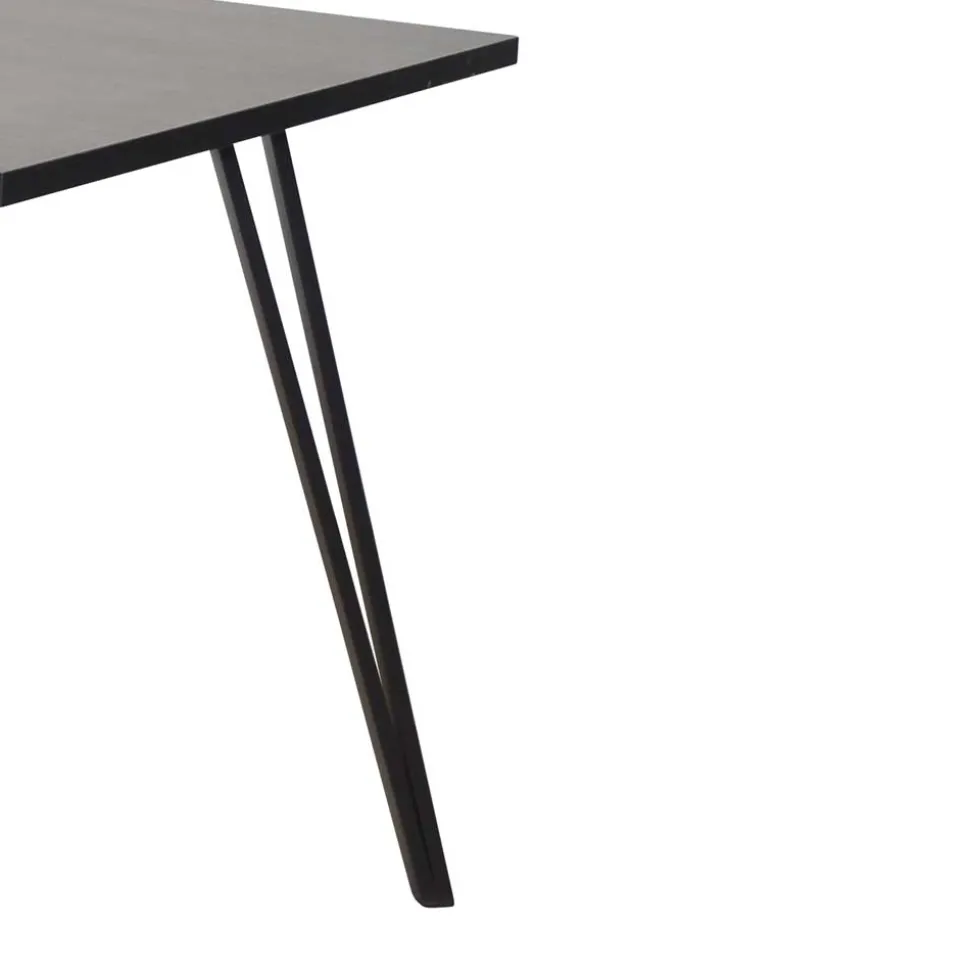 Dunkle Essgruppe mit Schwingstühlen - Basilico (fünfteilig)