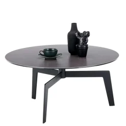 Dunkler Couchtisch mit Dreifußgestell - Deway