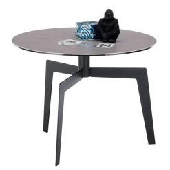 Dunkler Couchtisch mit Dreifußgestell - Deway