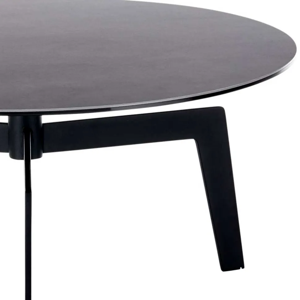 Dunkler Couchtisch mit Dreifußgestell - Deway