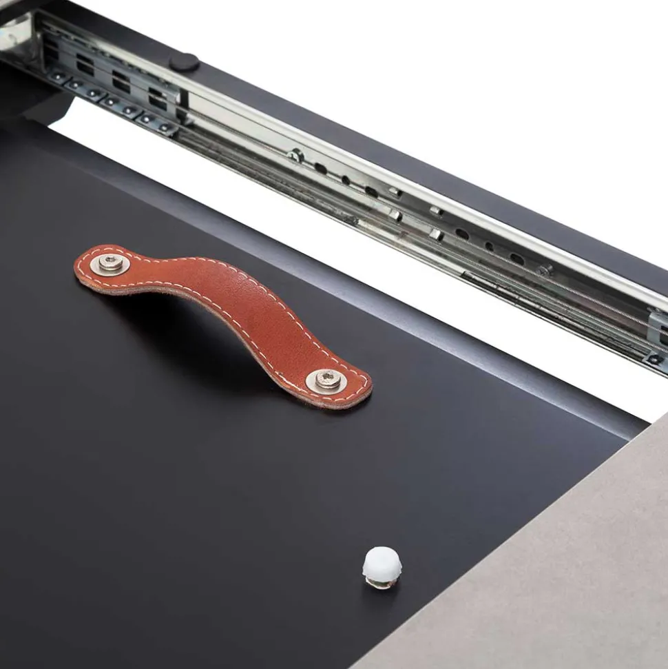 Dunkler Esstisch mit Butterflyauszug - Exmonda