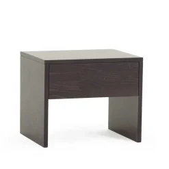 Dunkler Nachtschrank Lidoral aus Buche Massivholz