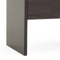 Dunkler Nachtschrank Lidoral aus Buche Massivholz