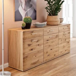 Echtholz Sideboard in Eiche Bianco - Crokas