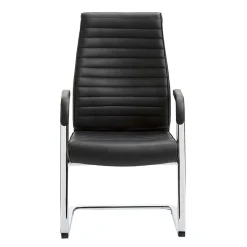 Echtleder Schwingstuhl mit Armlehnen - Fieston