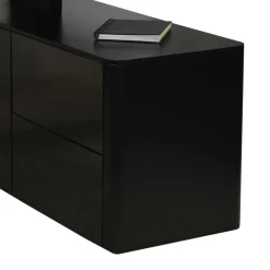 Eck PC Schreibtisch Cigemba in Schwarz