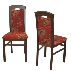 Eckbank Set in Nussbaum Braun mit Rot - Baltymore (vierteilig)