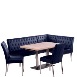 Eckbankgruppe in Dunkelblau - Curedo (vierteilig)