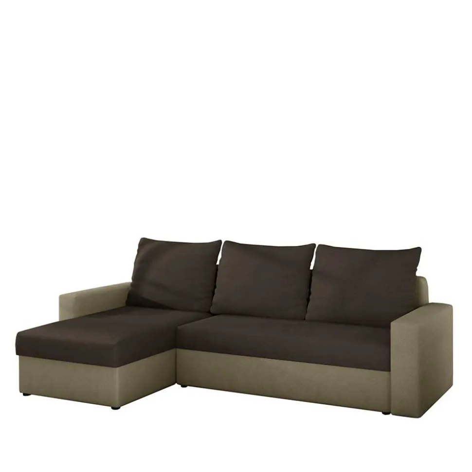 Eckbettsofa in Braun und Beige - Rodaris