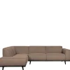 Eckcouch in hellem Braun Buklee - Mercana