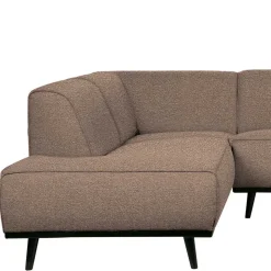 Eckcouch in hellem Braun Buklee - Mercana
