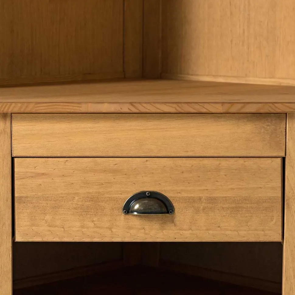 Eckgarderobe in Kiefer Natur - Kumico