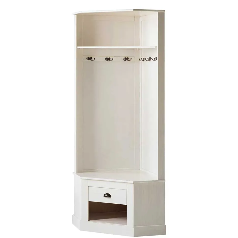 Eckgarderobe in Weiß - Cianova