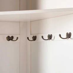 Eckgarderobe in Weiß mit Grau - Lucasario