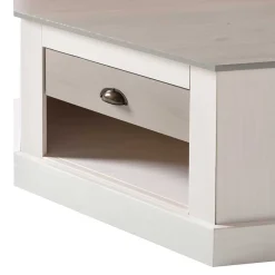 Eckgarderobe in Weiß mit Grau - Lucasario