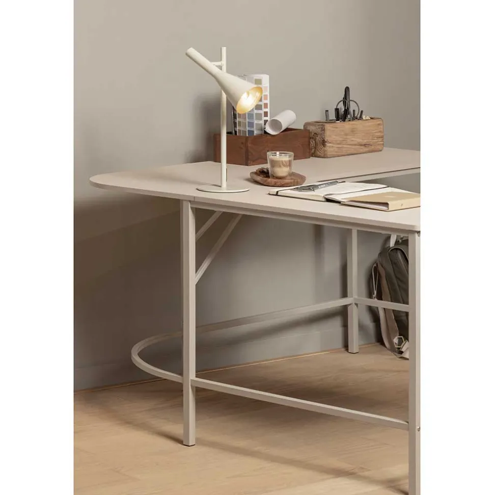 Eckschreibtisch in Hellgrau - Barossio