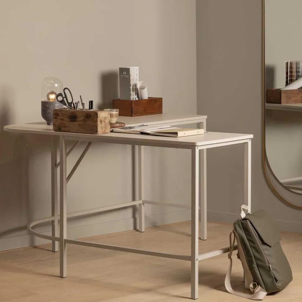 Eckschreibtisch in Hellgrau - Barossio