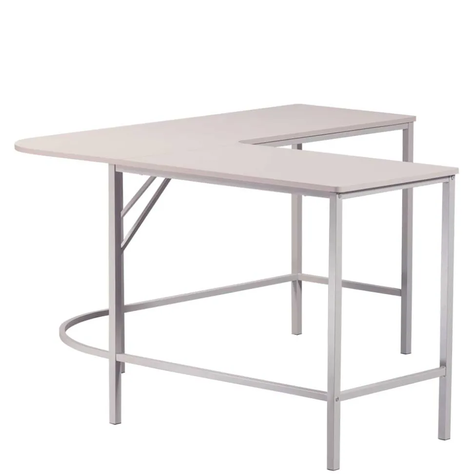 Eckschreibtisch in Hellgrau - Barossio