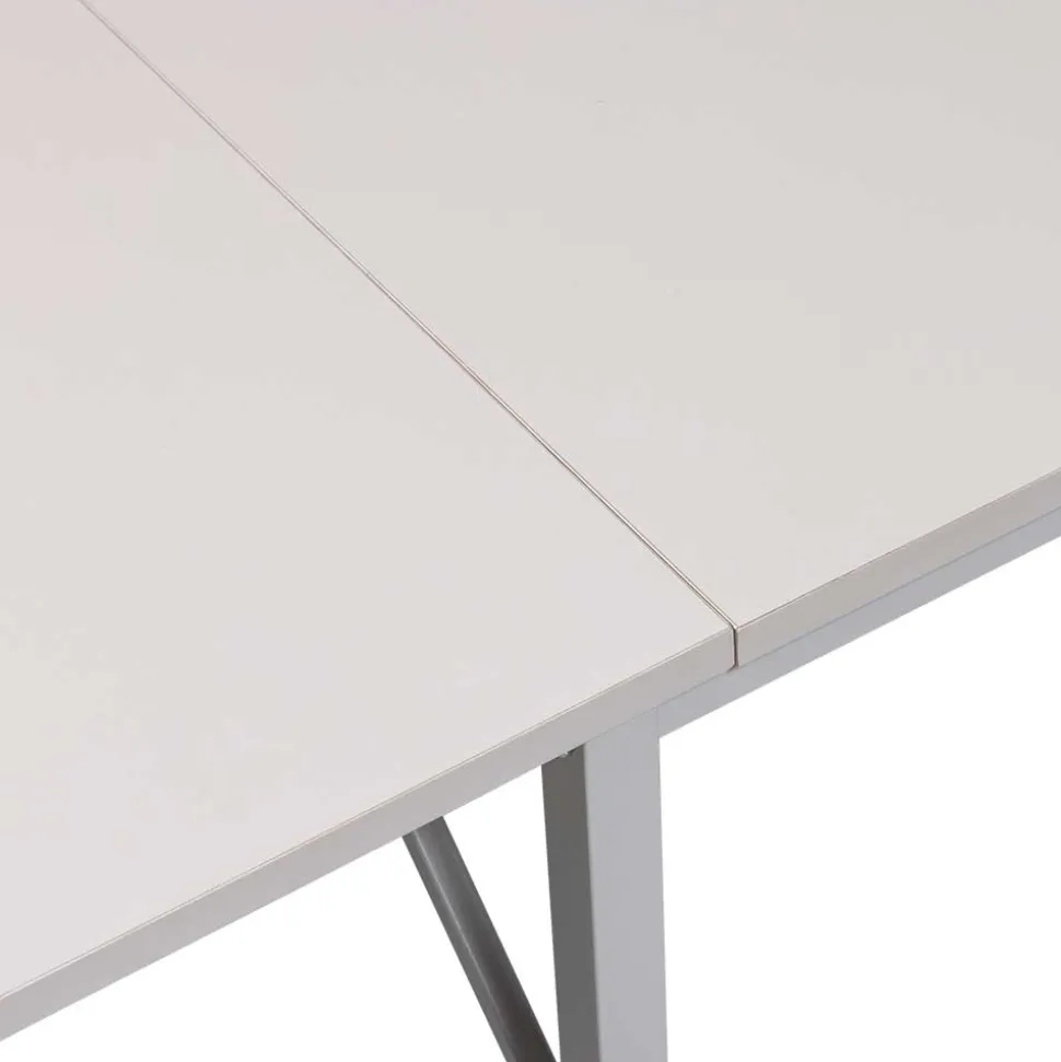 Eckschreibtisch in Hellgrau - Barossio