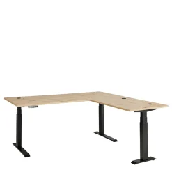 Eckschreibtisch mit T Gestell - Kuetra