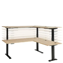 Eckschreibtisch mit T Gestell - Kuetra