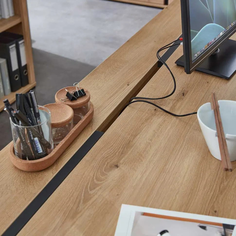 Eckschreibtisch teilmassiv - Emly