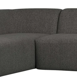 Ecksofa in Schwarzgrau Chenille - Barat
