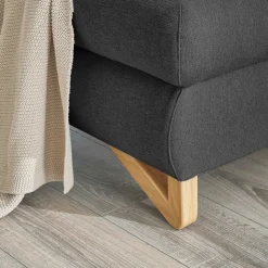 Ecksofa mit Bettfunktion in Anthrazit - Baonga