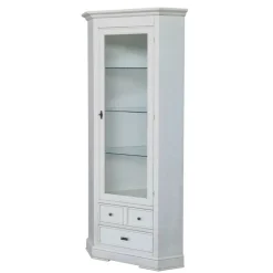 Eckvitrine in Antikweiß - Annot