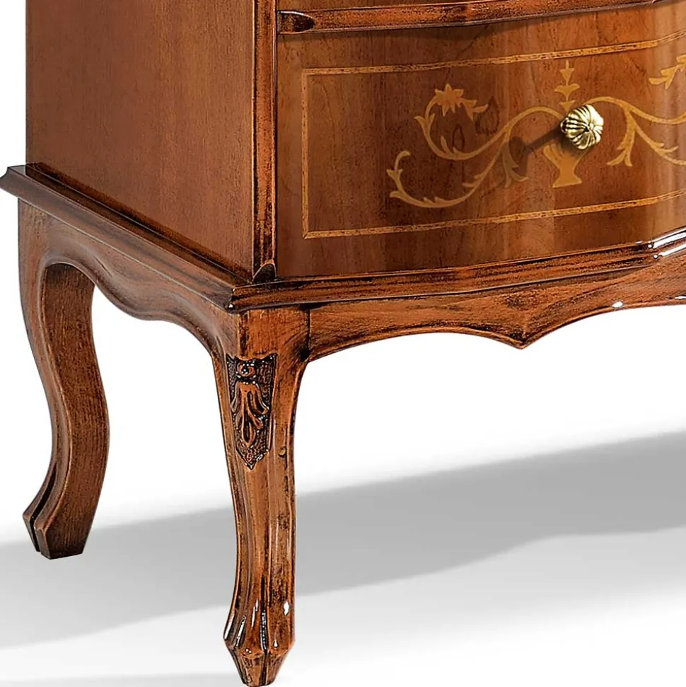 Edle Barock TV Kommode in Nussbaumfarben - Motiz