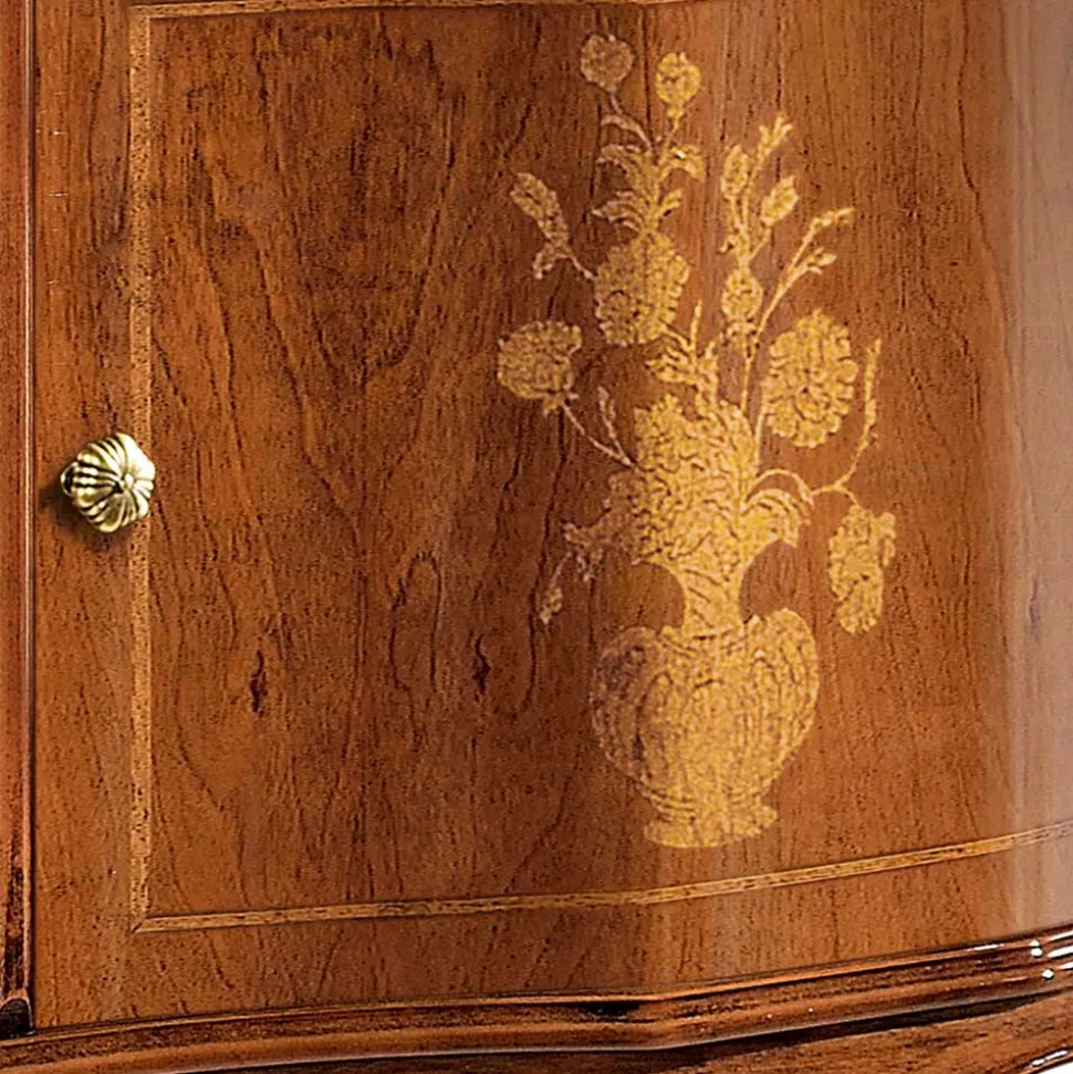 Edle Barock TV Kommode in Nussbaumfarben - Motiz