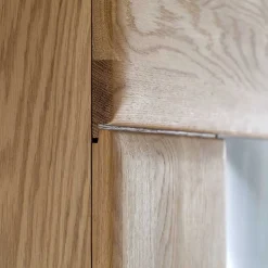 Edle Wohnwand mit 320cm Breite Pontros in Eiche Bianco teilmassiv (vierteilig)