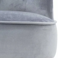 Edler Polsterstuhl in Samt Grau - Halcom