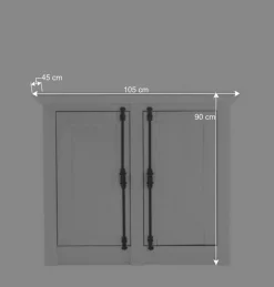 Edles Garderobenset Chelles im Landhausstil (dreiteilig)