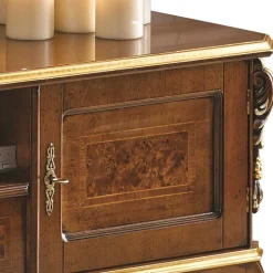 Edles TV Board in Nussbaum & Gold - Acsandrio