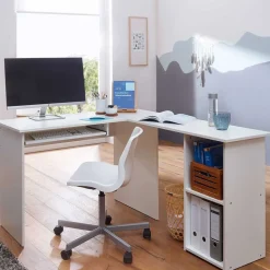 EDV Schreibtisch mit Regal - Winkelform - Candyon