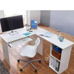 EDV Schreibtisch mit Regal - Winkelform - Candyon